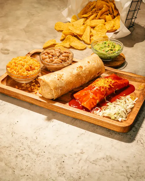 COMBO #6 Chicken Burrito & Enchilada